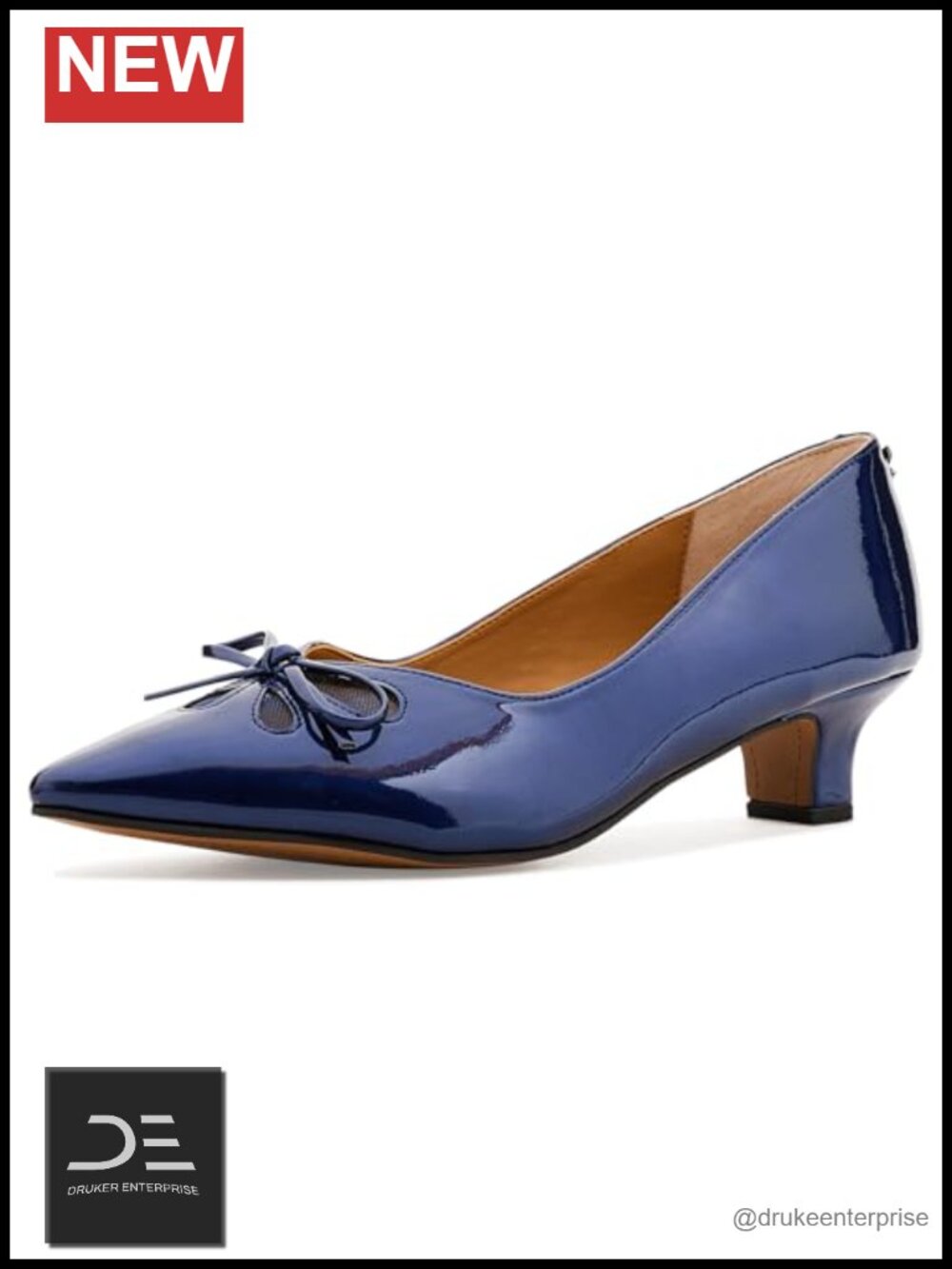 J. Renee Calinda Kitten Heel PU Pumps Pointed Toe Dress Shoes